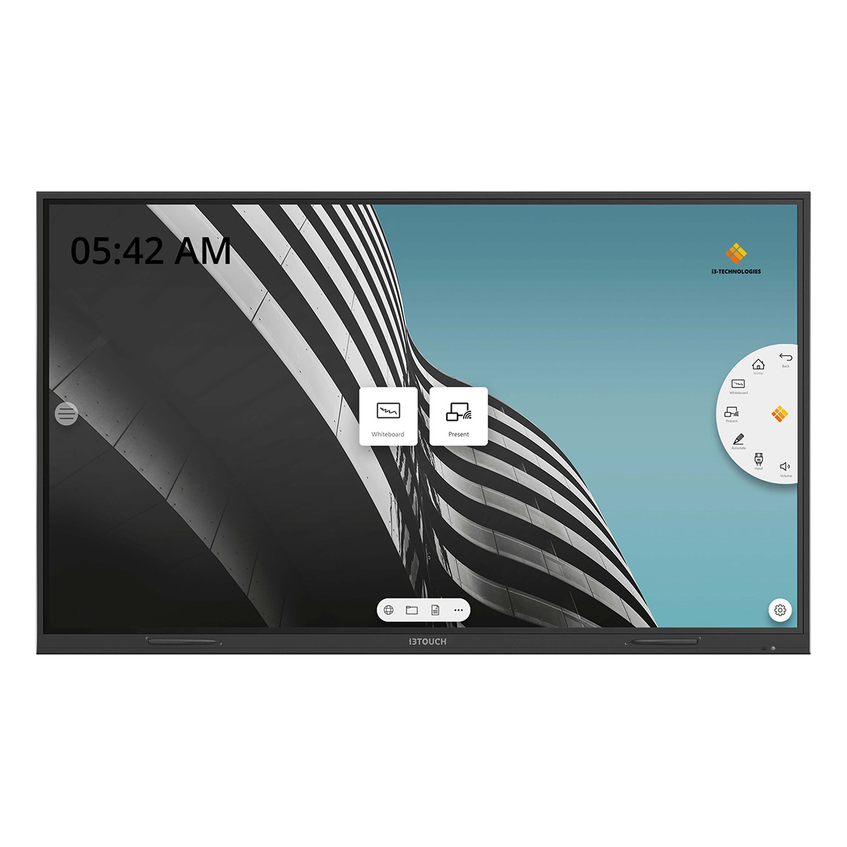 i3TOUCH EX75 interaktiver Touchscreen in 75 Zoll mit 4K-Auflösung inklusive Wandhalterung