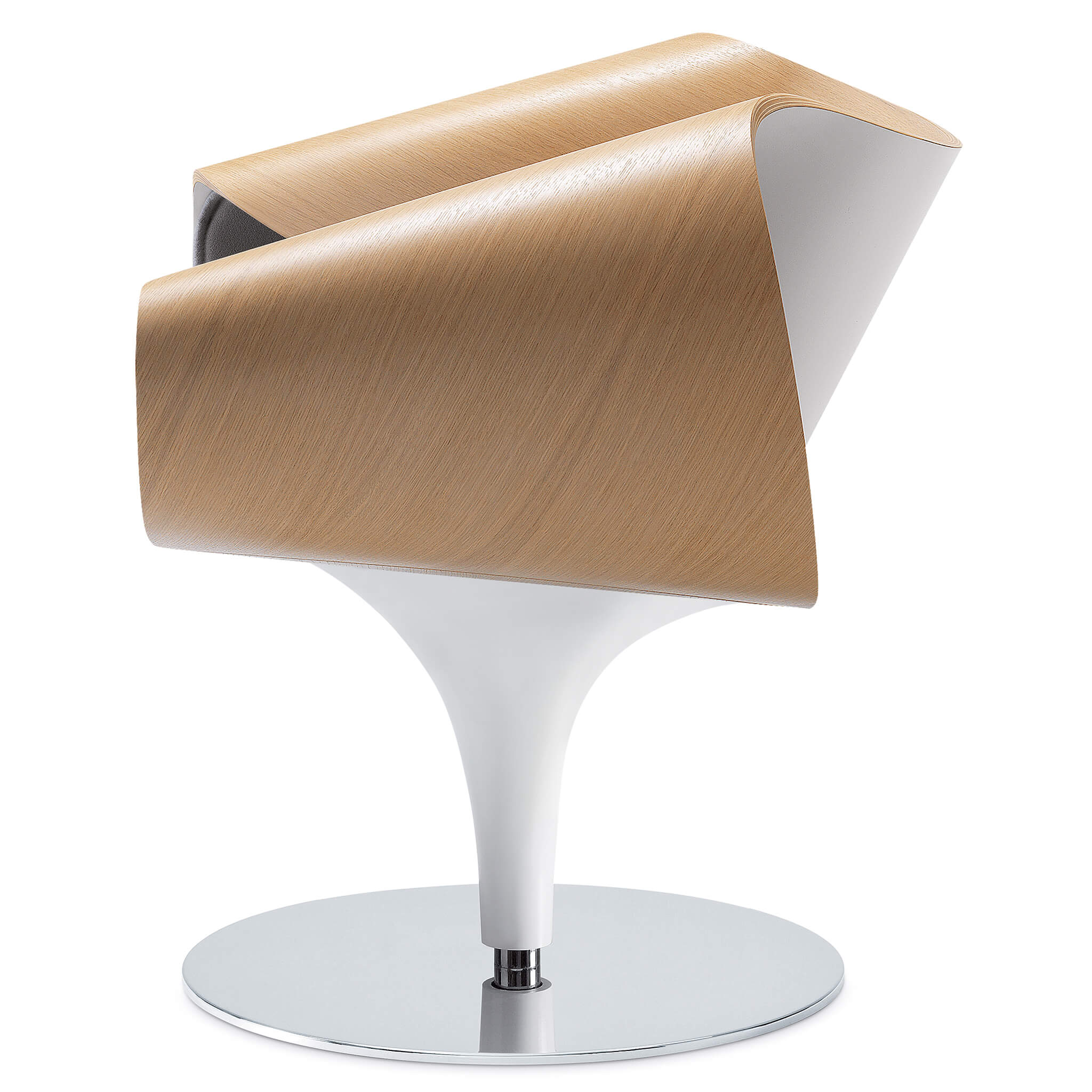 ZÜCO Perillo PE 0834 Designer-Stuhl mit Holzschale und Sitzpolster